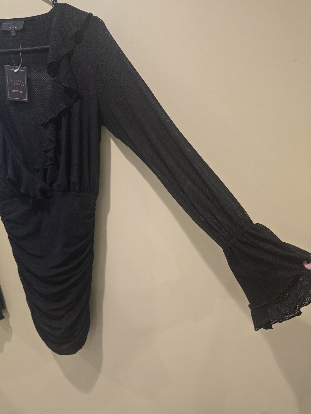 NWT Michael Costello X Revolve Mavis Ruffle Mini Dress XS - Picture 9 of 12